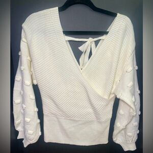 Closet Candy (CBRAND) Chic V-Neck Sweater with Textured Accents